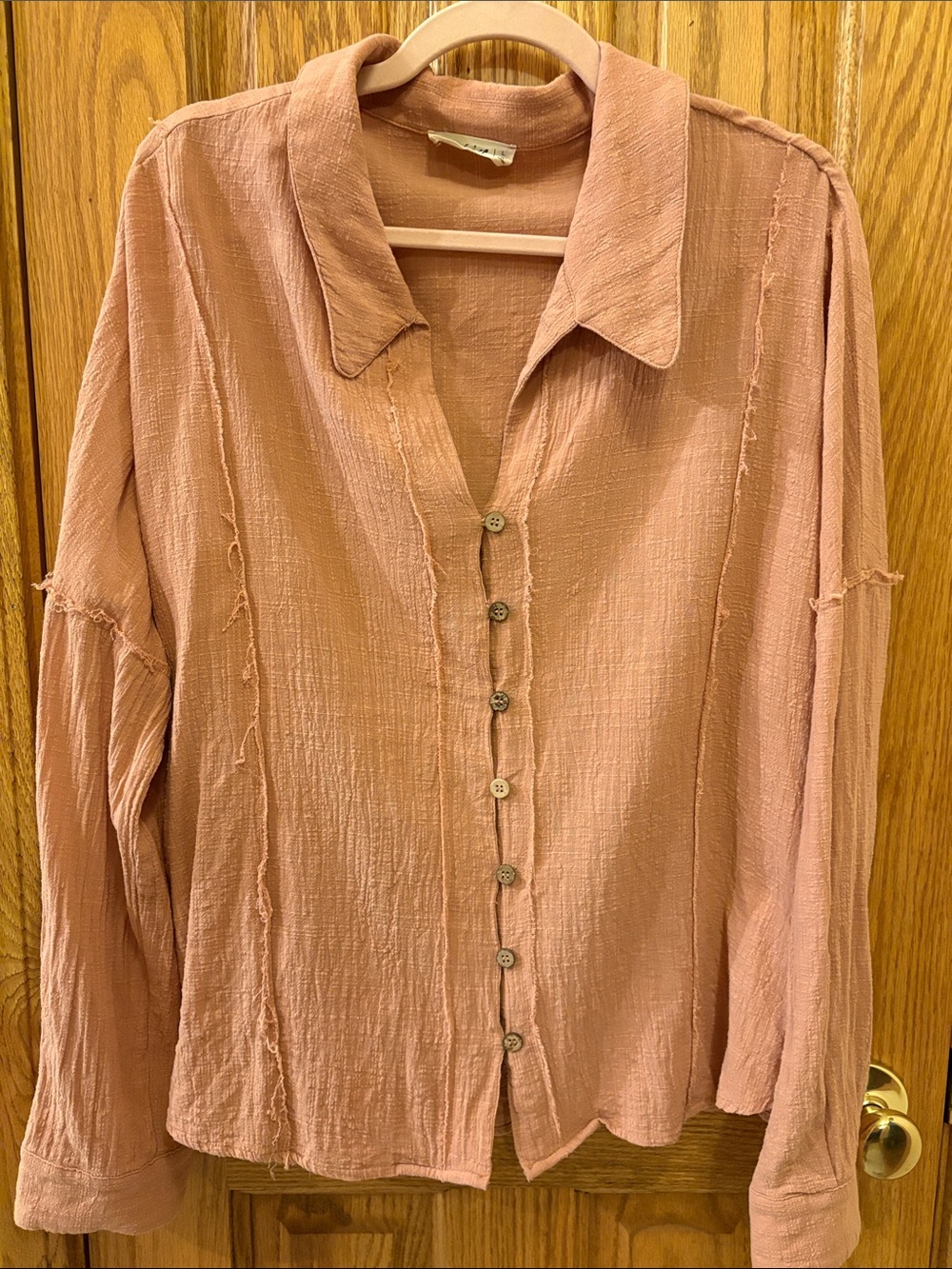 Women's Button-Down Shirt - Dusty Rose